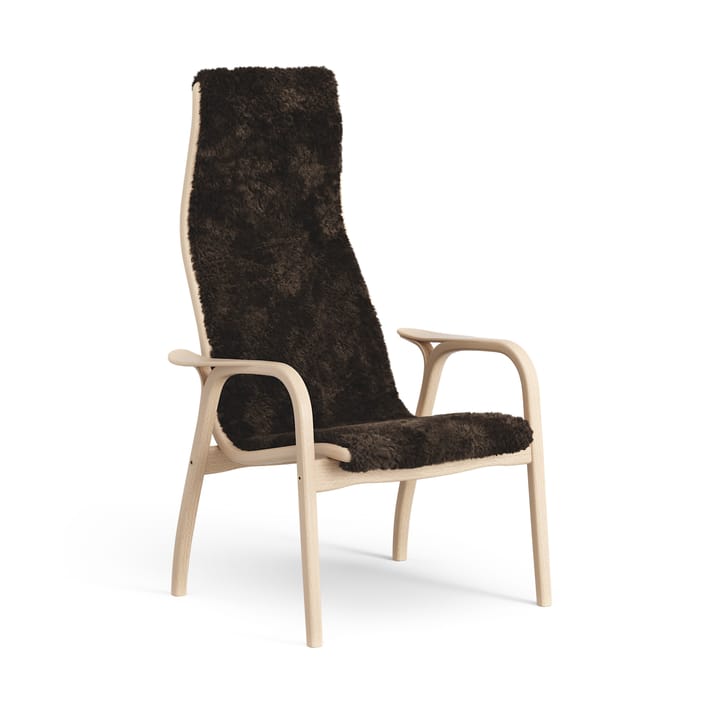 Fauteuil pour enfant Lamini hêtre laqué/peau de mouton - Espresso (marron) - Swedese