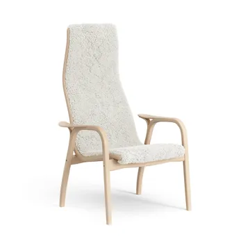Fauteuil pour enfant Lamini hêtre laqué/peau de mouton - Offwhite (blanc) - Swedese