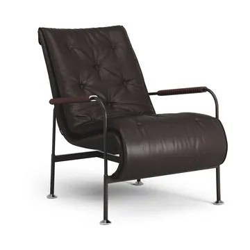 Fauteuil Serpentine - Cuir Elmo Soft Marron foncé-Tärnsjö Tobacco - Swedese