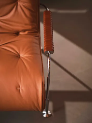 Fauteuil Serpentine - Cuir Elmo Soft Marron foncé-Tärnsjö Tobacco - Swedese