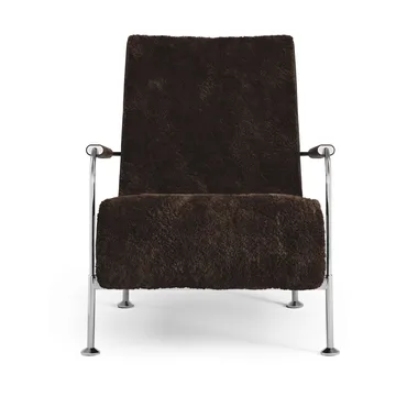 Fauteuil Serpentine - Peau de mouton Espresso-chrome - Swedese