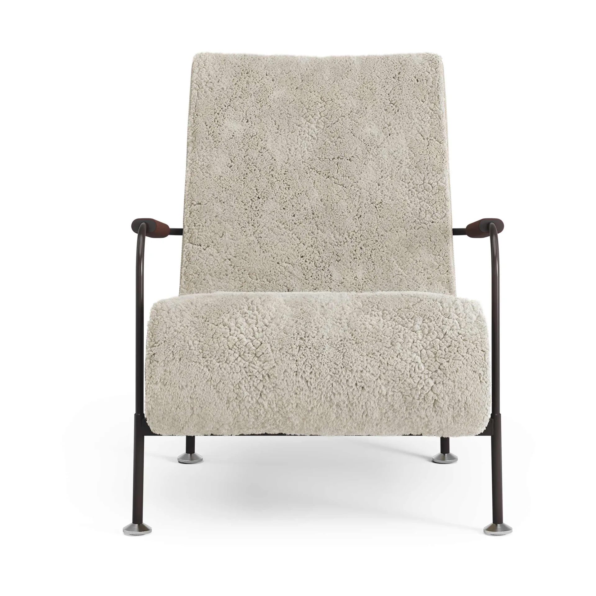 Fauteuil Serpentine, Peau de mouton Moonlight-marron foncé-Tärnsjö Tobacco Swedese