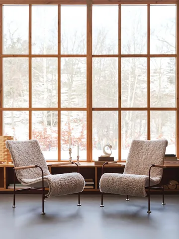 Fauteuil Serpentine - Peau de mouton Moonlight-nutmeg-Tärnsjö Cognac - Swedese