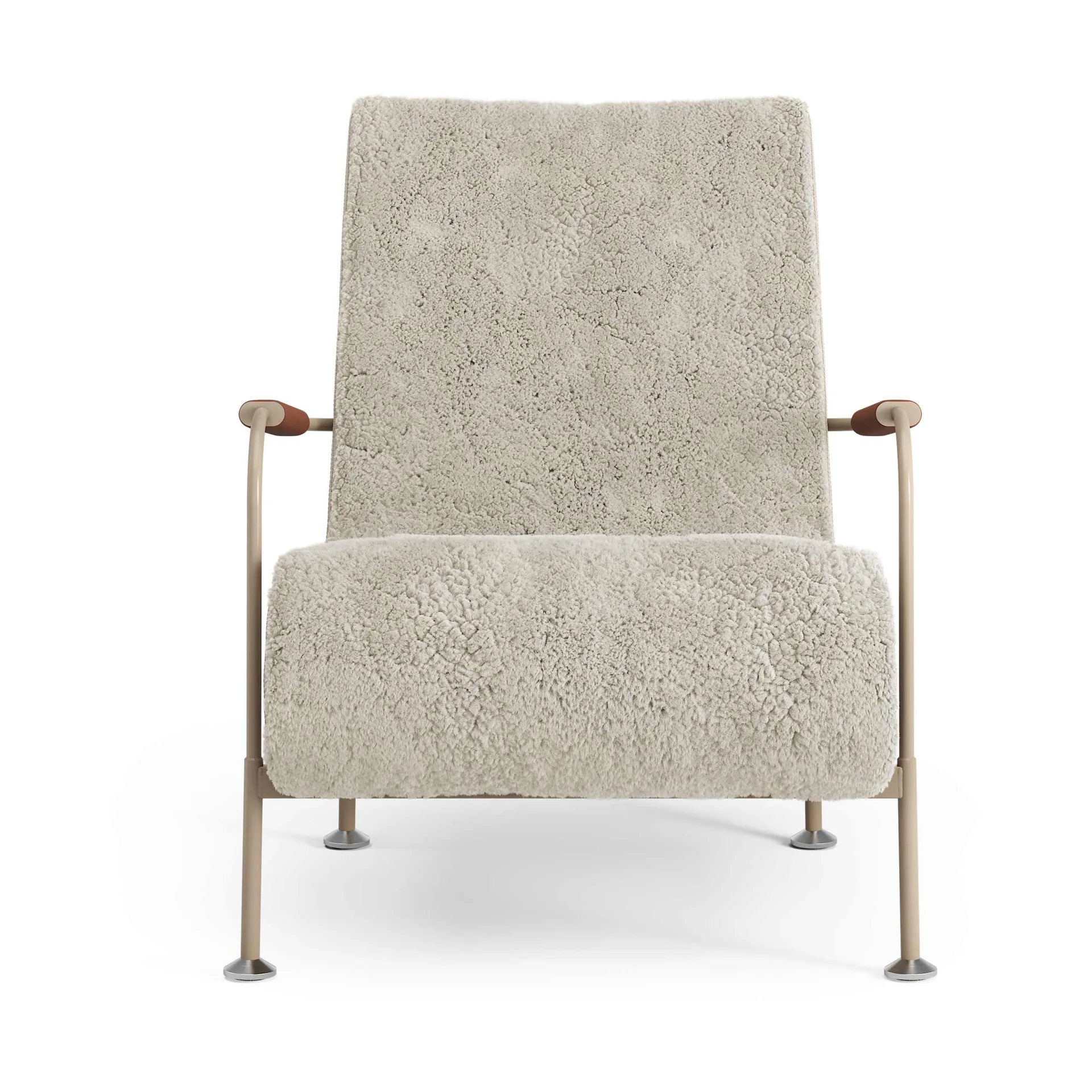 Fauteuil Serpentine, Peau de mouton Moonlight-nutmeg-Tärnsjö Cognac Swedese