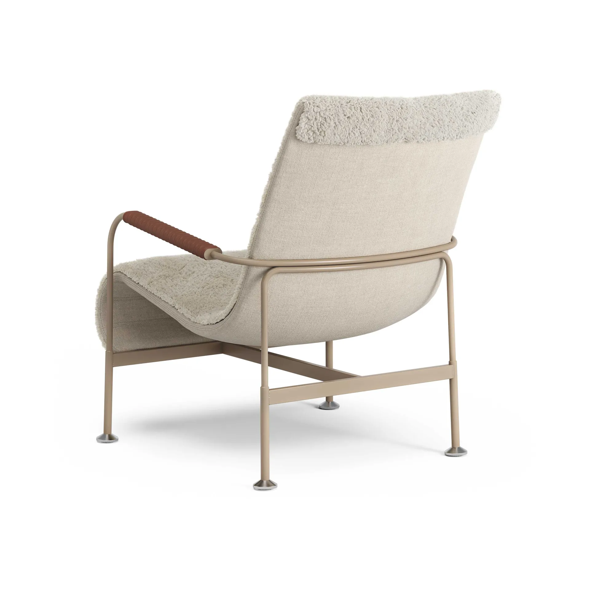 Fauteuil Serpentine, Peau de mouton Moonlight-nutmeg-Tärnsjö Cognac Swedese