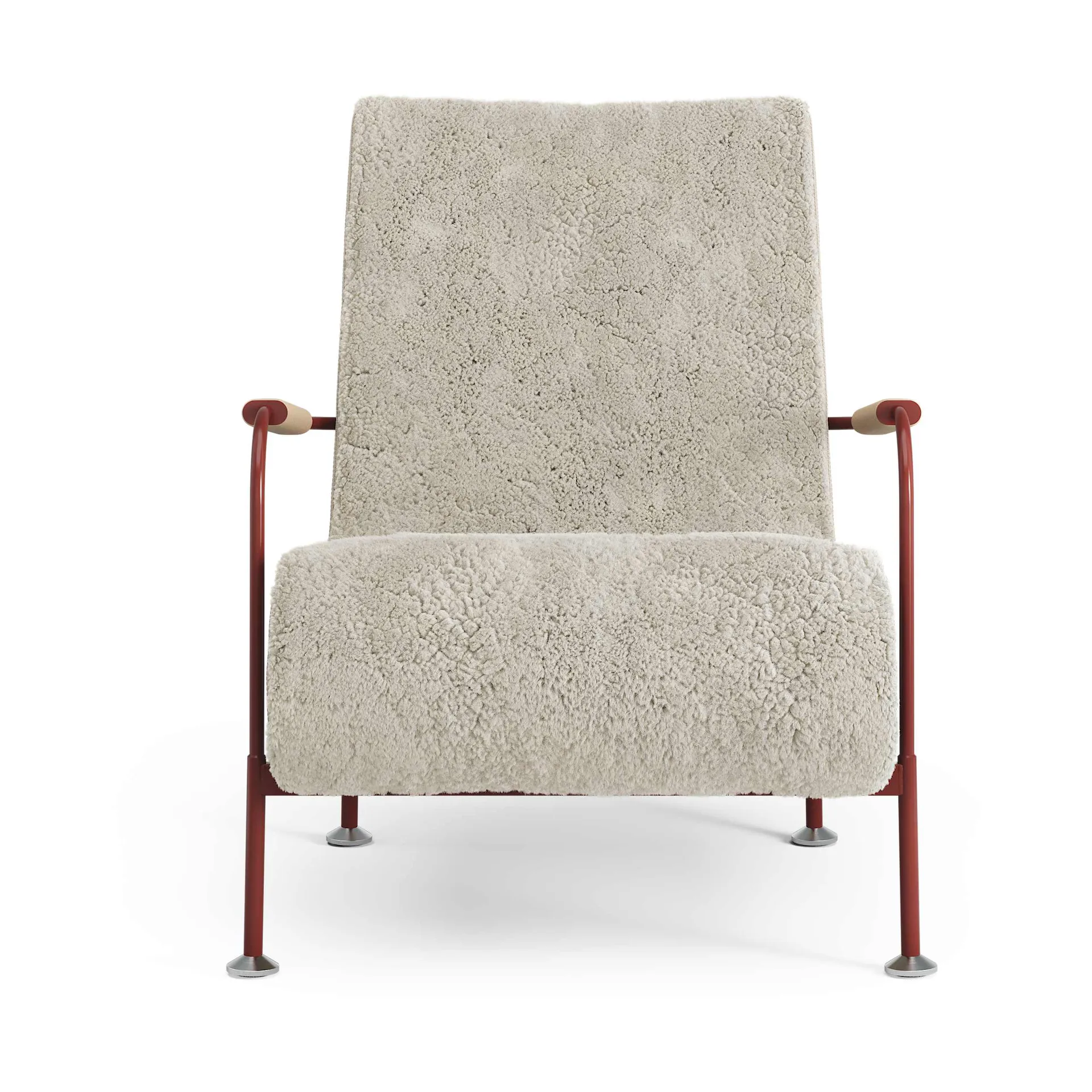 Fauteuil Serpentine, Peau de mouton Moonlight-rouge-Tärnsjö Nature Swedese