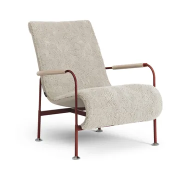 Fauteuil Serpentine - Peau de mouton Moonlight-rouge - Swedese