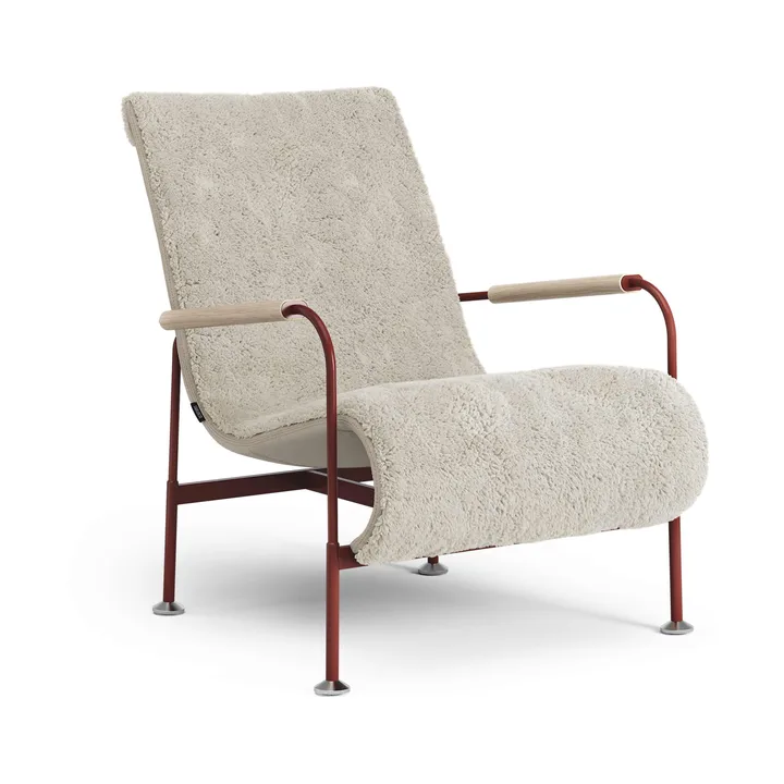 Fauteuil Serpentine - Peau de mouton Moonlight-rouge - Swedese
