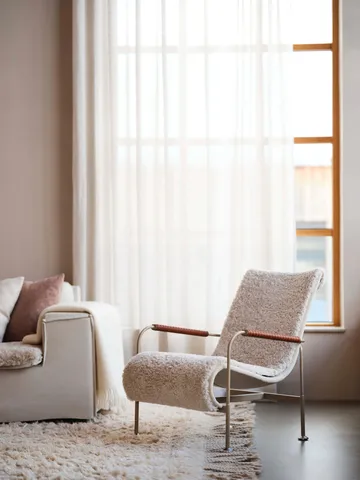 Fauteuil Serpentine - Tissu Romo Linara Rye-chrome-Tärnsjö Cognac - Swedese