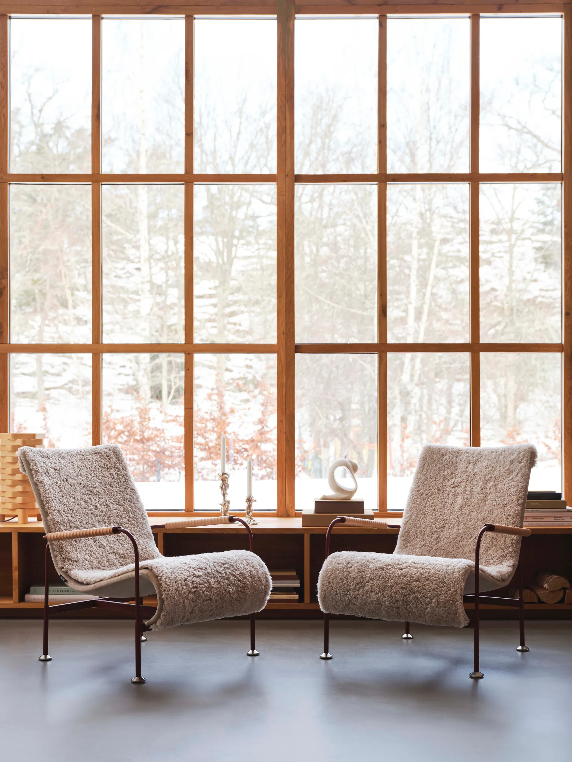 Fauteuil Serpentine, Tissu Romo Linara Rye-chrome-Tärnsjö Nature Swedese