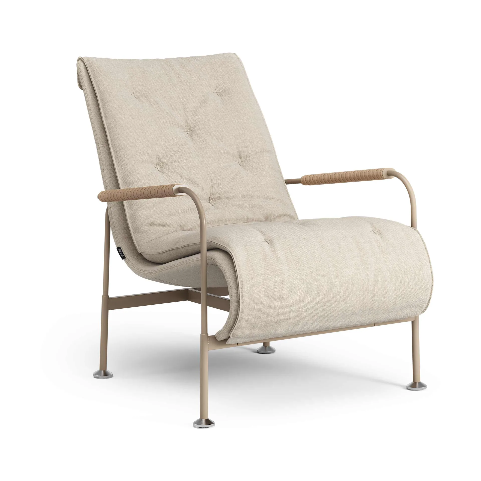 Fauteuil Serpentine, Tissu Romo Linara Rye-nutmeg-Tärnsjö Nature Swedese