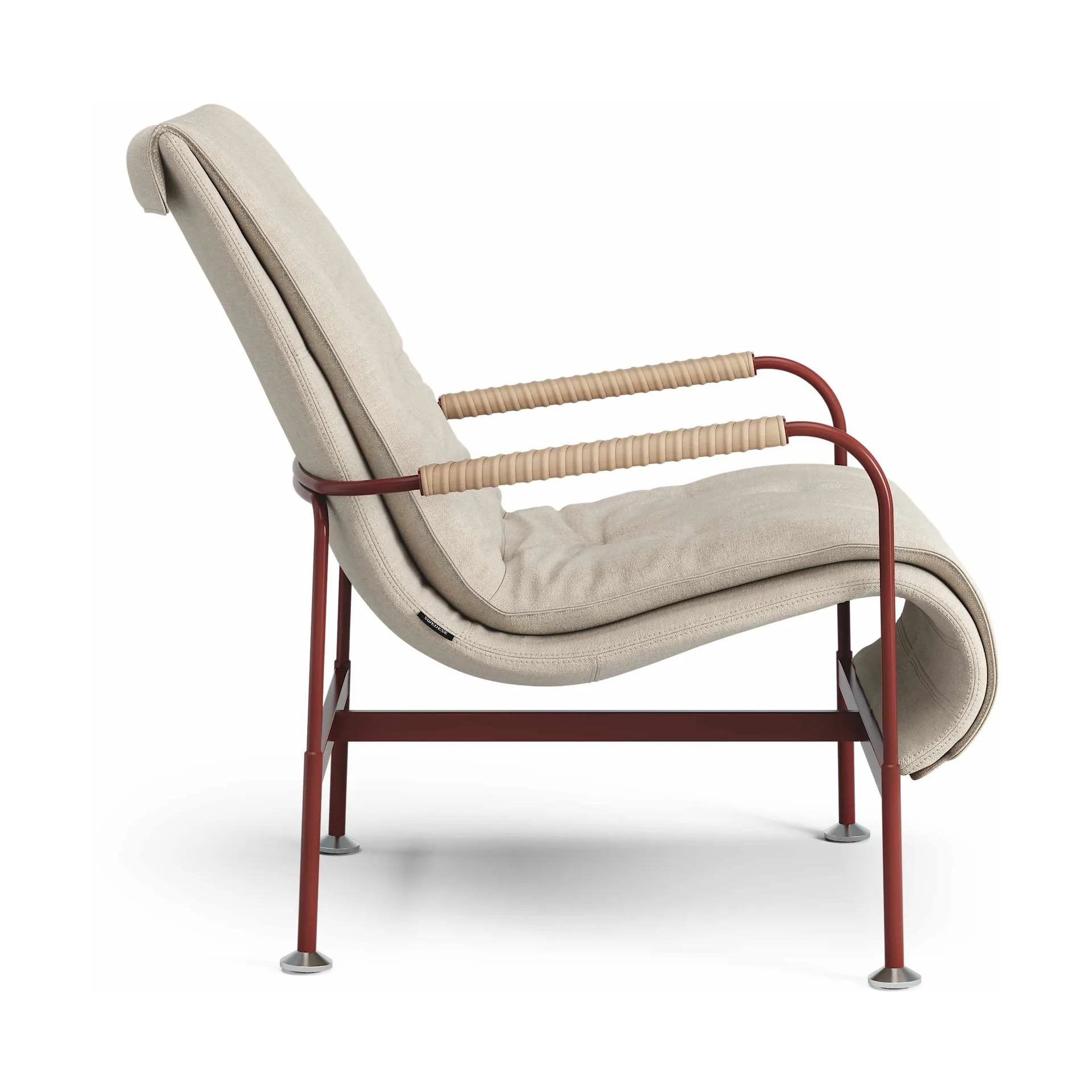 Fauteuil Serpentine, Tissu Romo Linara Rye-rouge-Tärnsjö Nature Swedese