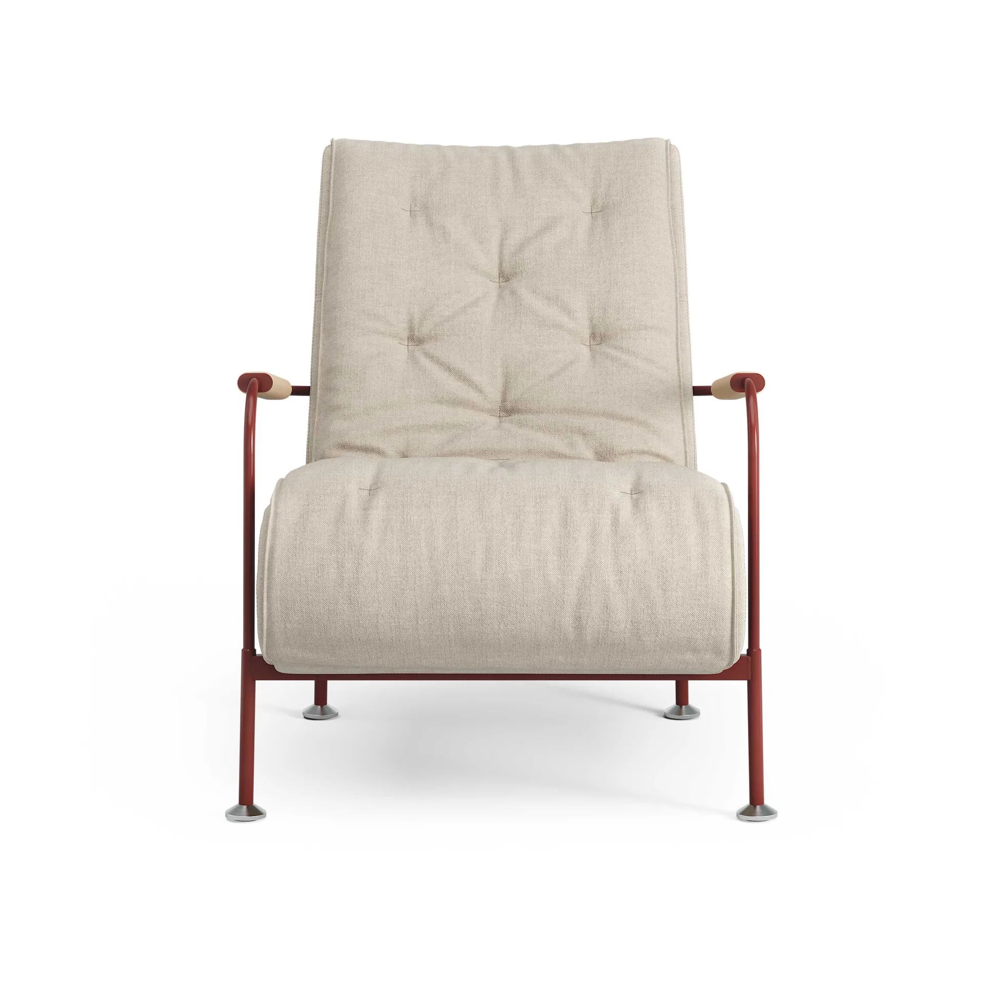 Fauteuil Serpentine, Tissu Romo Linara Rye-rouge-Tärnsjö Nature Swedese