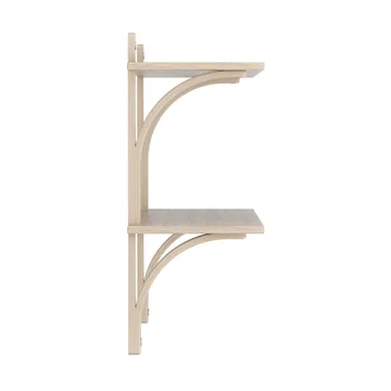 Levi étagère - Chêne blanchi-acier inoxydable, 2 étagères, 90 cm - Swedese
