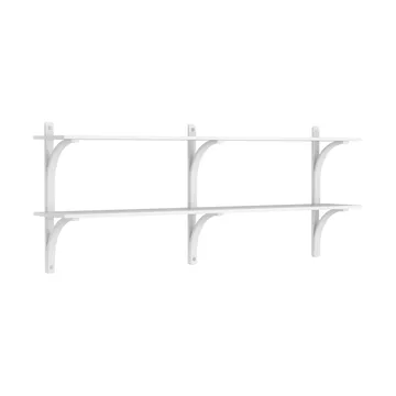 Levi étagère - Frêne blanc-acier inoxydable, 2 étagères, 180 cm - Swedese