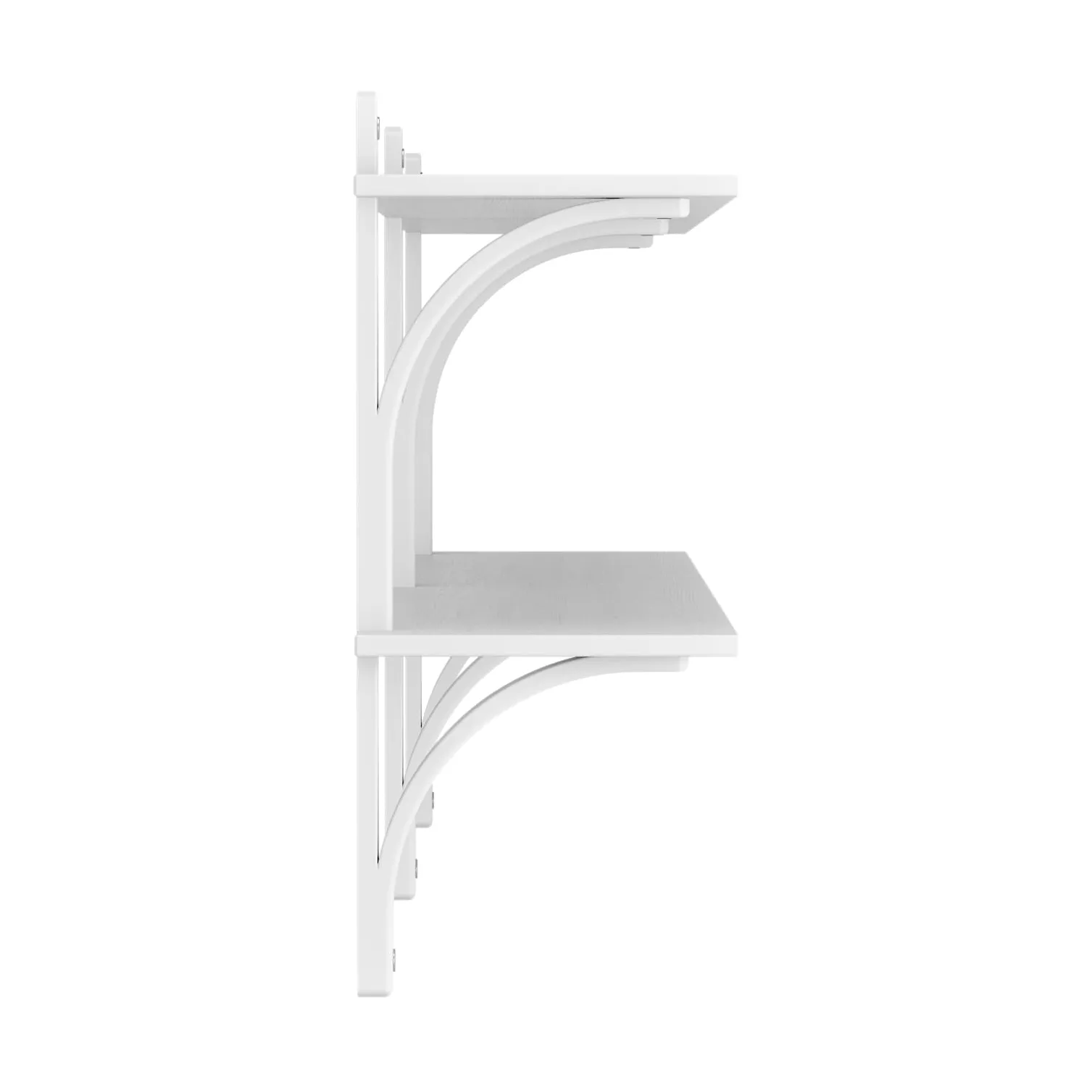 Levi étagère, Frêne blanc-acier inoxydable, 2 étagères, 180 cm Swedese