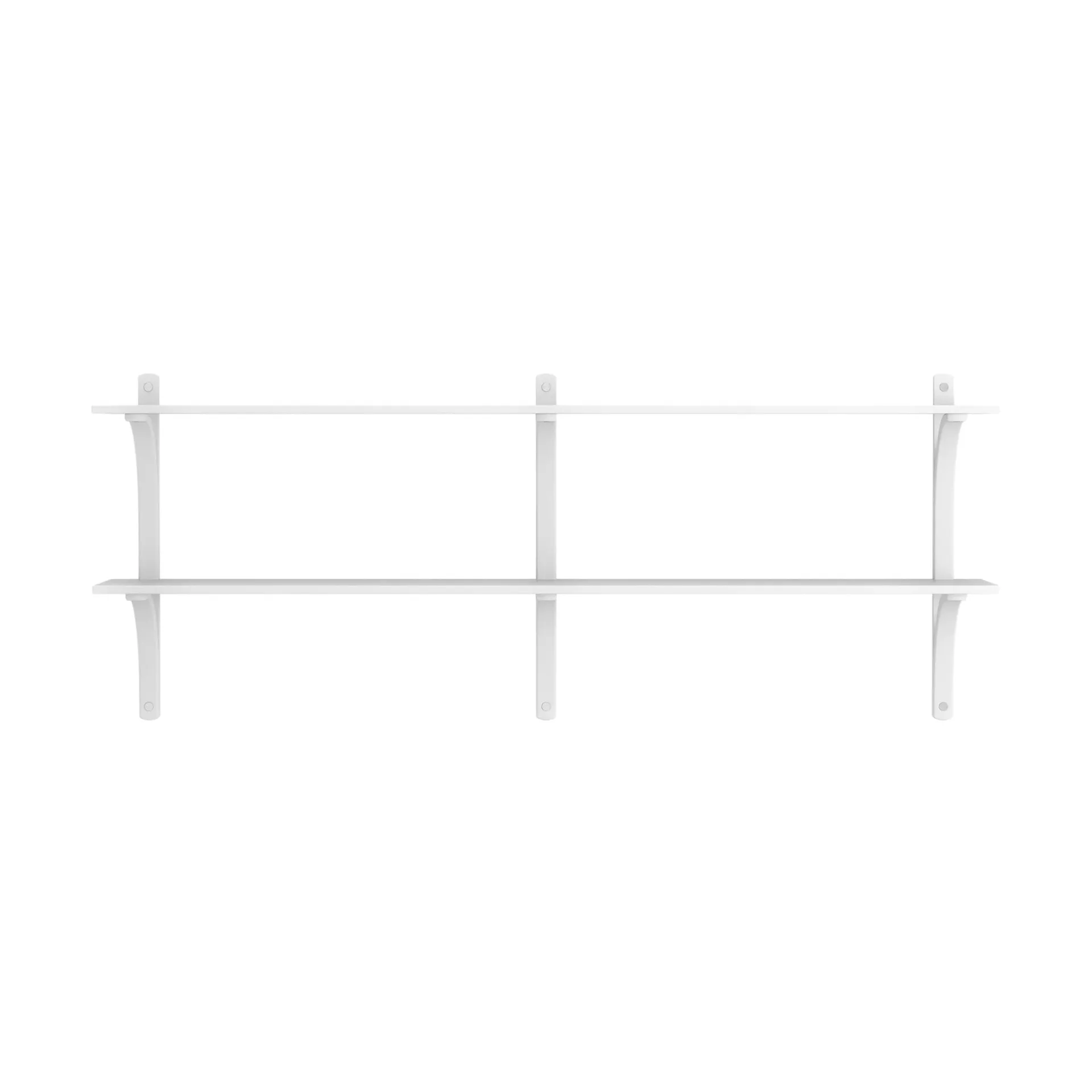 Levi étagère, Frêne blanc-acier inoxydable, 2 étagères, 180 cm Swedese