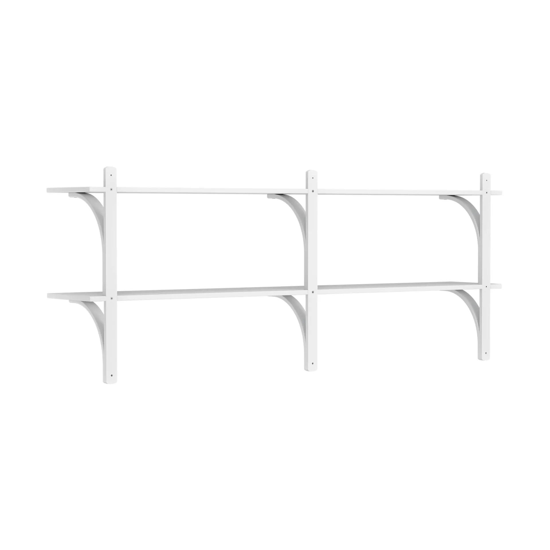 Levi étagère, Frêne blanc-acier inoxydable, 2 étagères, 180 cm Swedese