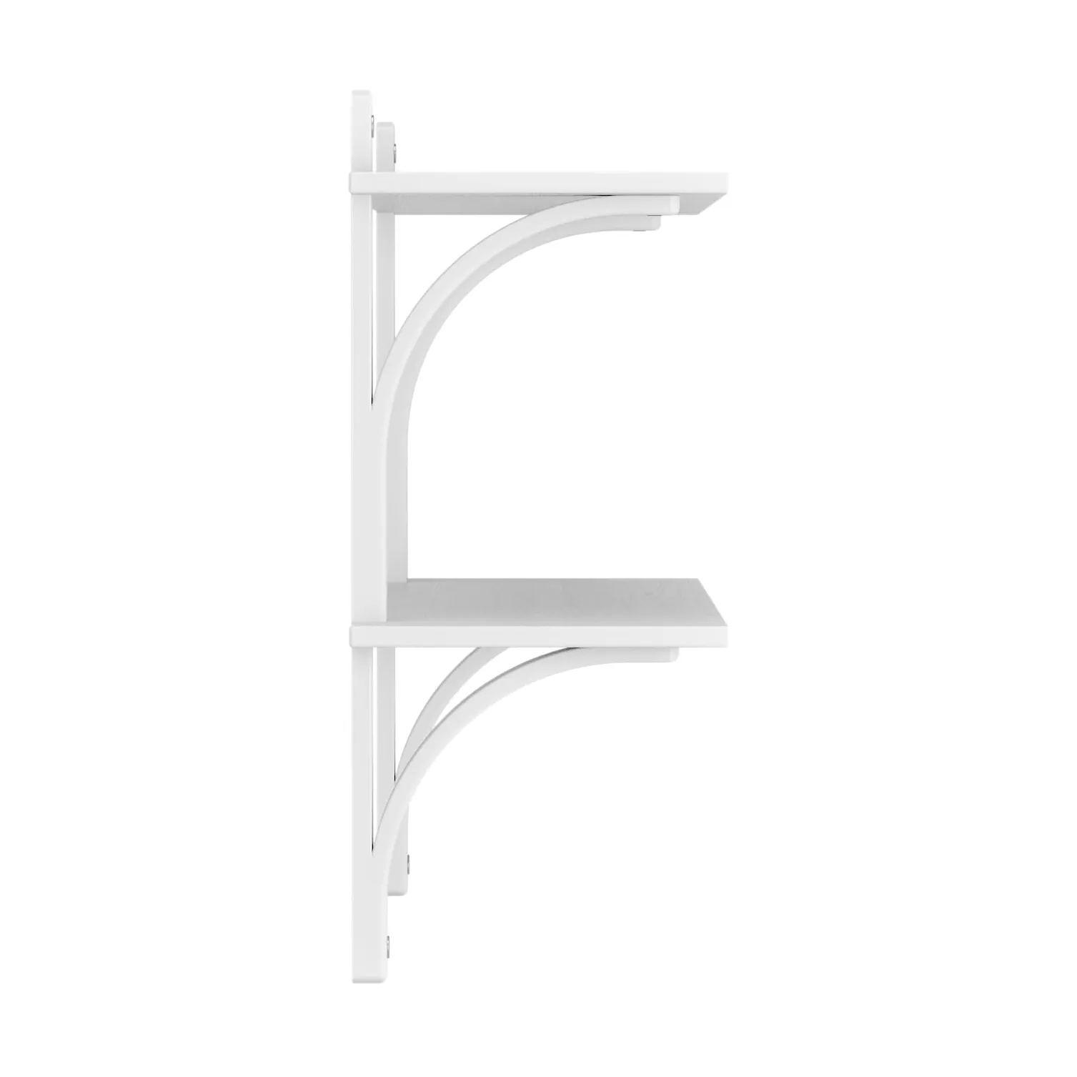 Levi étagère, Frêne blanc-acier inoxydable, 2 étagères, 90 cm Swedese