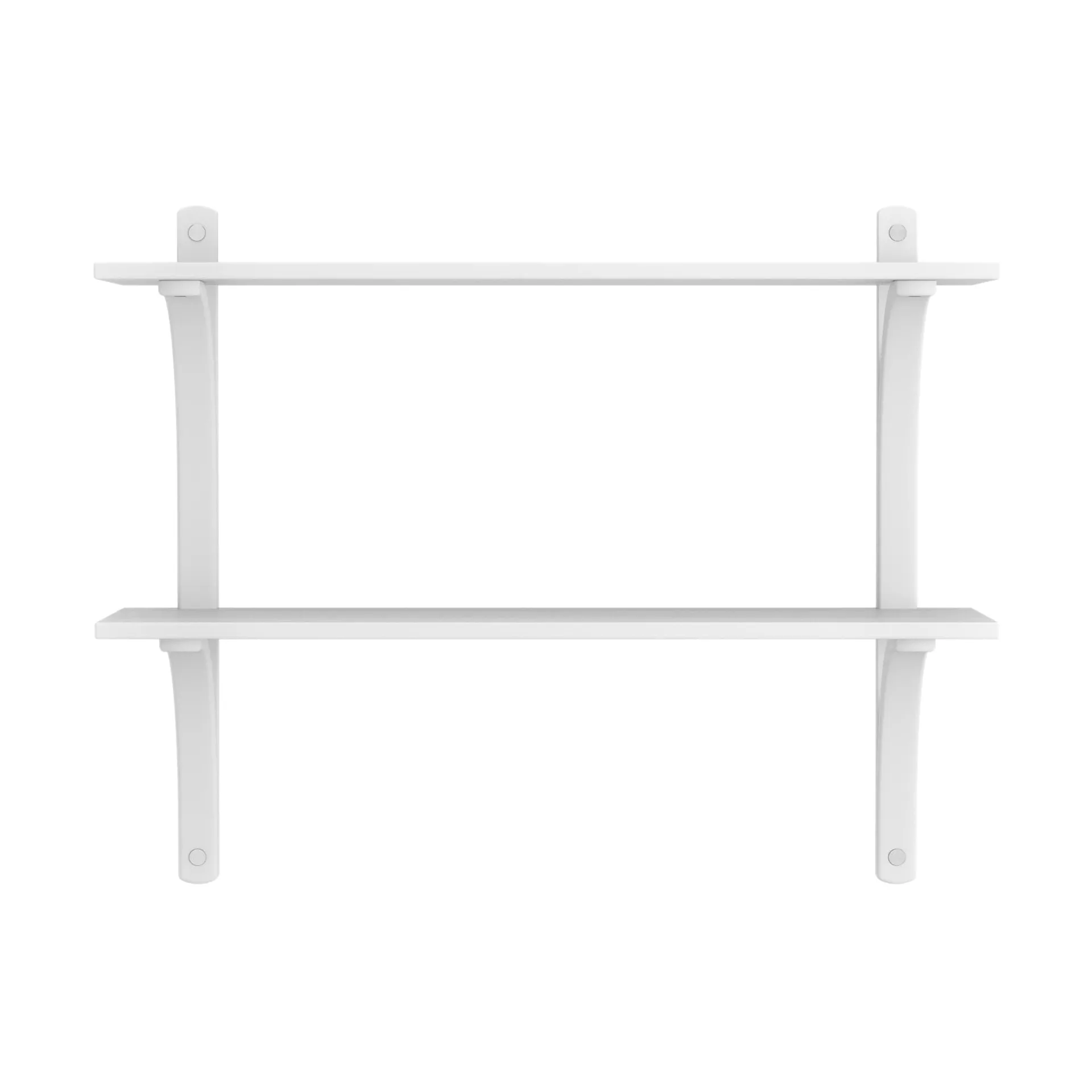Levi étagère, Frêne blanc-acier inoxydable, 2 étagères, 90 cm Swedese