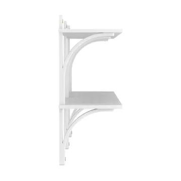 Levi étagère - Frêne blanc-laiton, 2 étagères, 180 cm - Swedese
