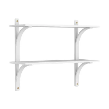 Levi étagère - Frêne blanc-laiton, 2 étagères, 90 cm - Swedese