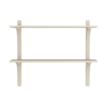 Levi étagère - Frêne blanchi-acier inoxydable, 2 étagères, 90 cm - Swedese