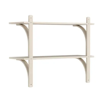 Levi étagère - Frêne blanchi-acier inoxydable, 2 étagères, 90 cm - Swedese