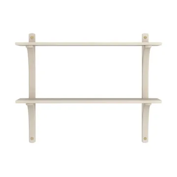 Levi étagère - Frêne blanchi-laiton, 2 étagères, 90 cm - Swedese