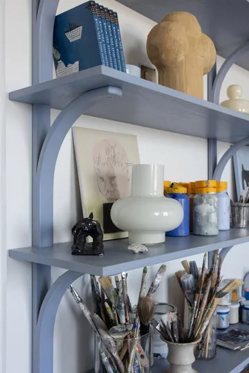 Levi étagère - Moss green-acier inoxydable, 2 étagères, 180 cm - Swedese