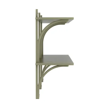 Levi étagère - Moss green-acier inoxydable, 2 étagères, 180 cm - Swedese