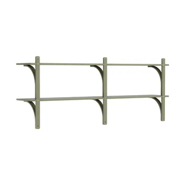 Levi étagère - Moss green-acier inoxydable, 2 étagères, 180 cm - Swedese