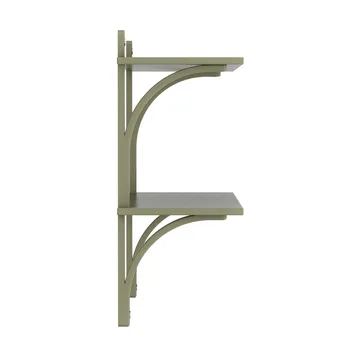 Levi étagère - Moss green-acier inoxydable, 2 étagères, 90 cm - Swedese