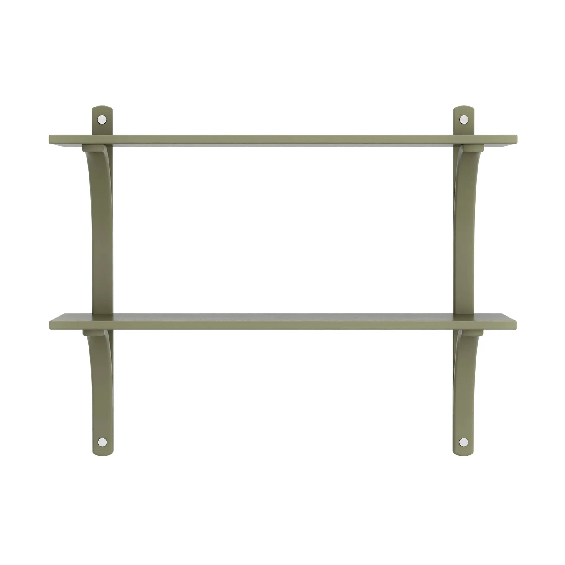 Levi étagère, Moss green-acier inoxydable, 2 étagères, 90 cm Swedese