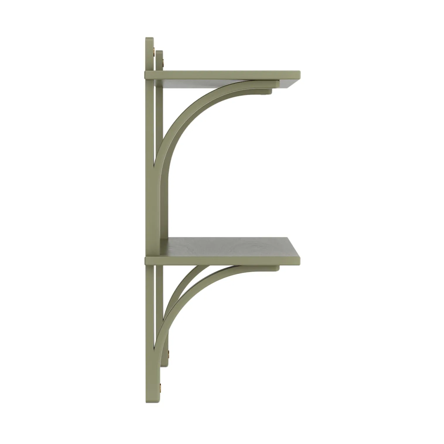 Levi étagère, Moss green-laiton, 2 étagères, 90 cm Swedese