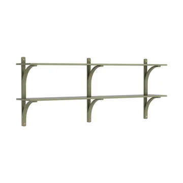 Levi étagère - Vert mousse-laiton, 2 étagères, 180 cm - Swedese