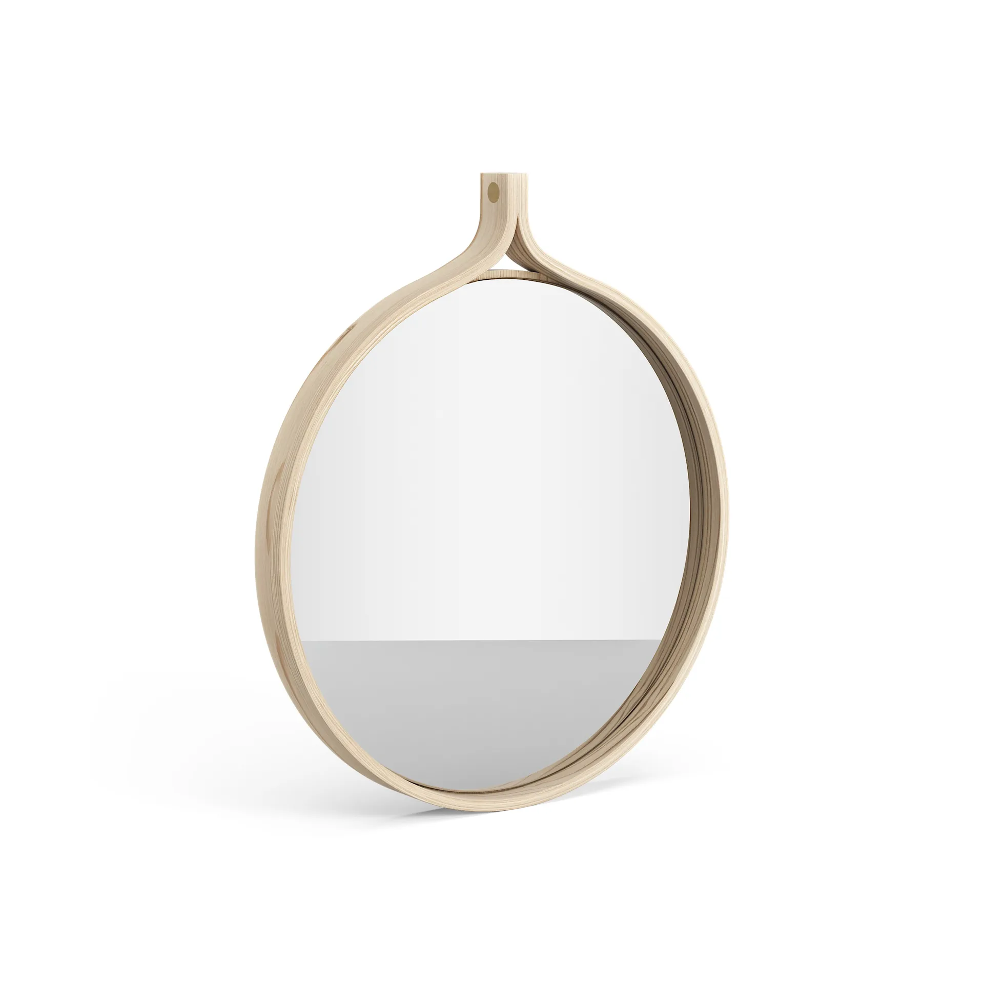 Miroir rond Comma Ø40 cm, Frêne lacqué Swedese