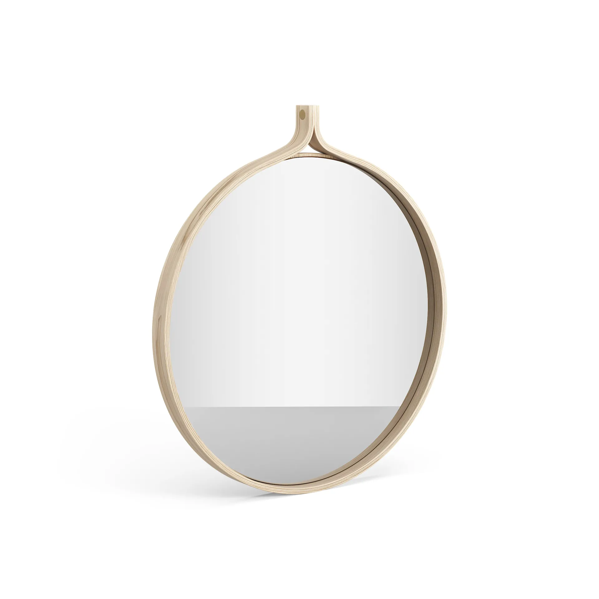 Miroir rond Comma Ø52 cm, Frêne lacqué Swedese