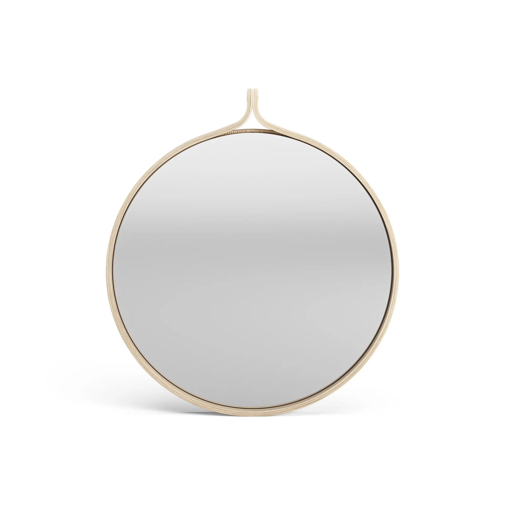 Miroir rond Comma Ø52 cm, Frêne lacqué Swedese