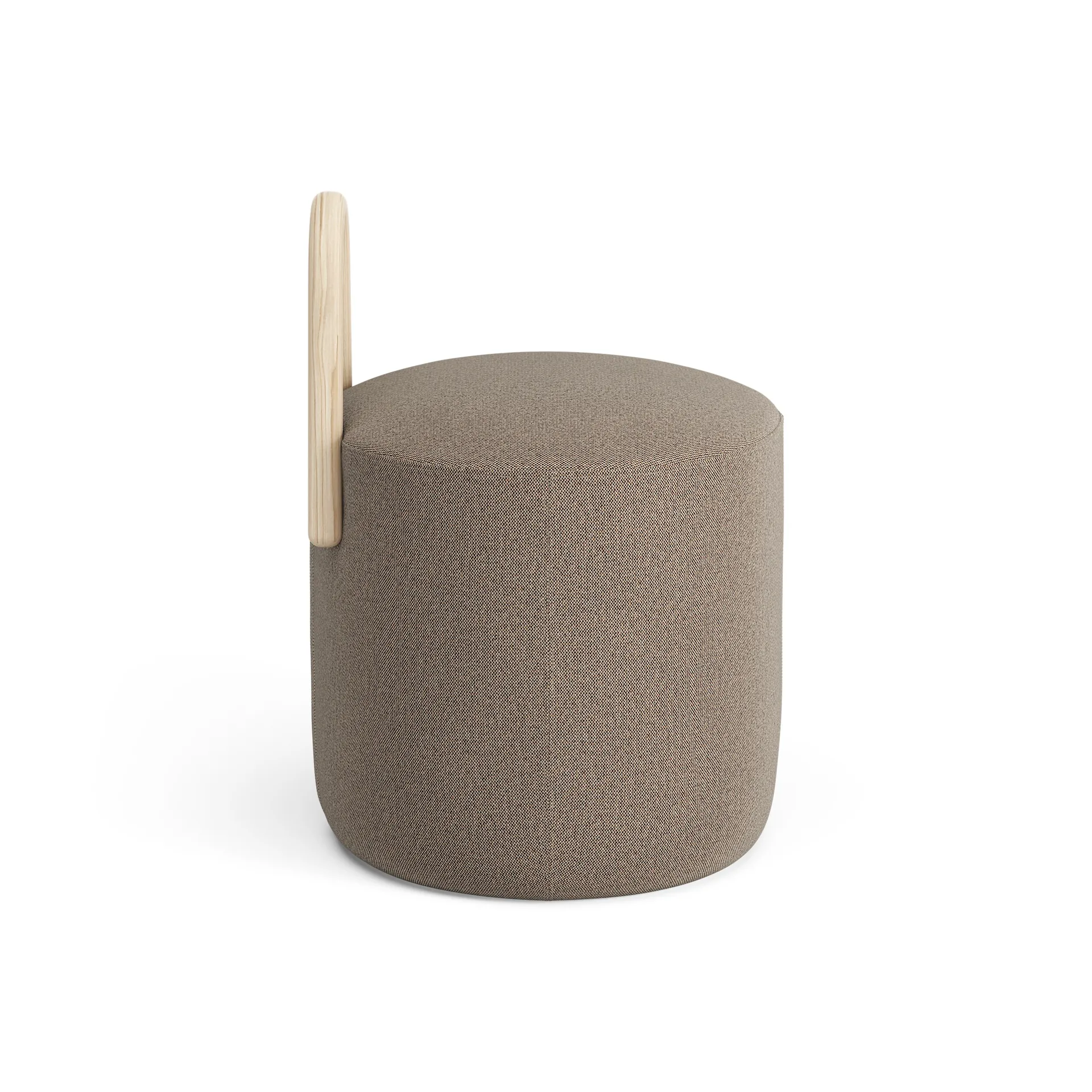 Petit pouf Amstelle frêne peinture naturelle, Main Line flax 23 Swedese