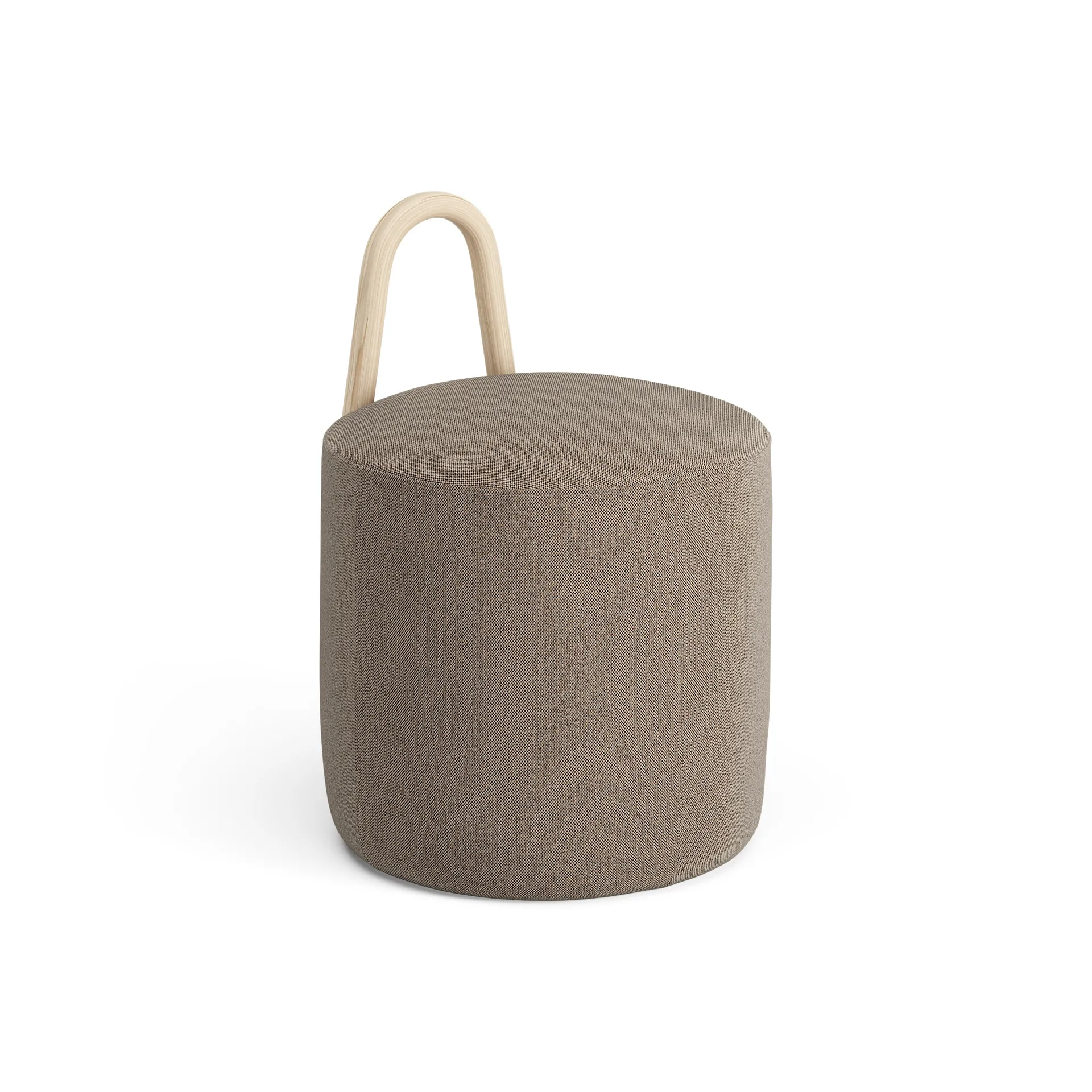 Petit pouf Amstelle frêne peinture naturelle, Main Line flax 23 Swedese