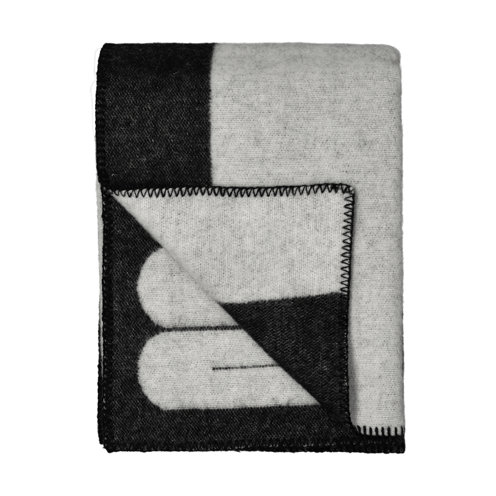 Plaid Duality 130x180 cm - Noir-gris clair - Swedese