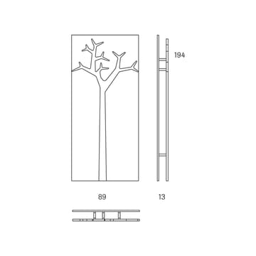 Porte-manteau mural Tree - chêne laqué transparent - Swedese