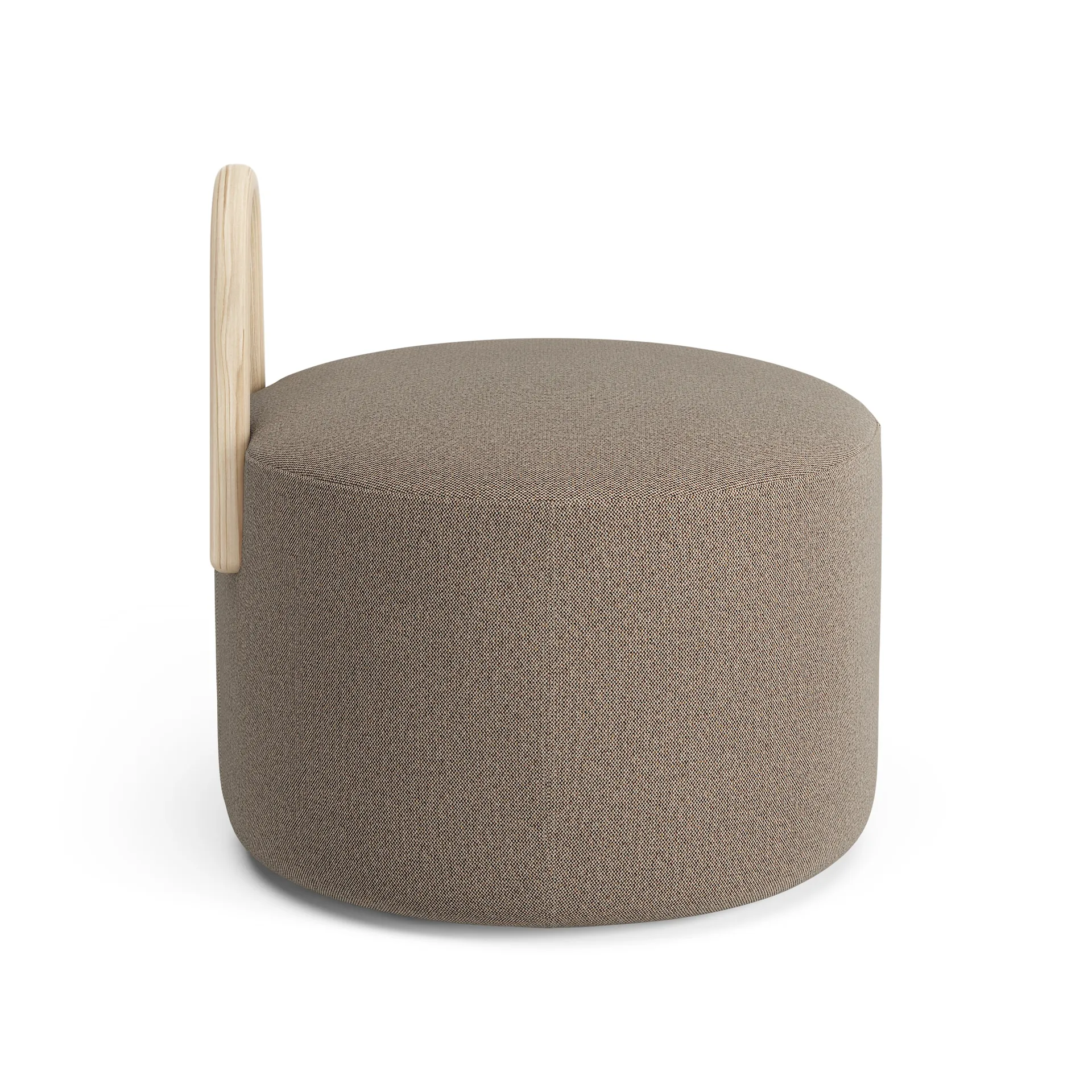 Pouf moyen avec roues Amstelle chêne peinture naturelle, Main Line flax 23 Swedese