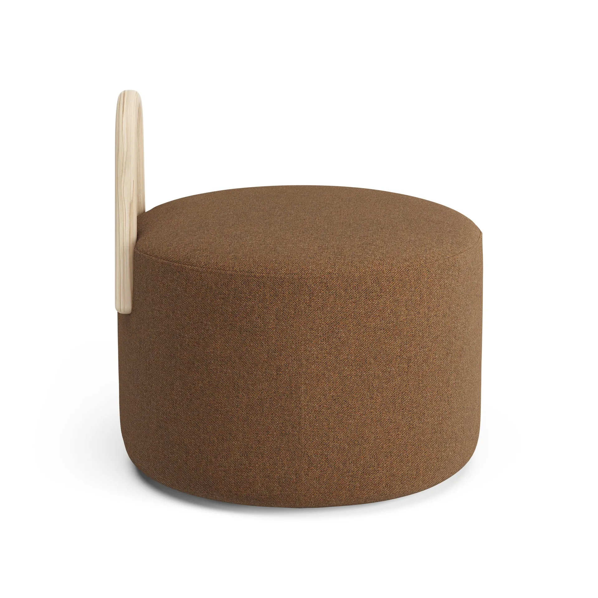 Pouf moyen avec roues Amstelle frêne peinture naturelle, Main Line flax 15 Swedese