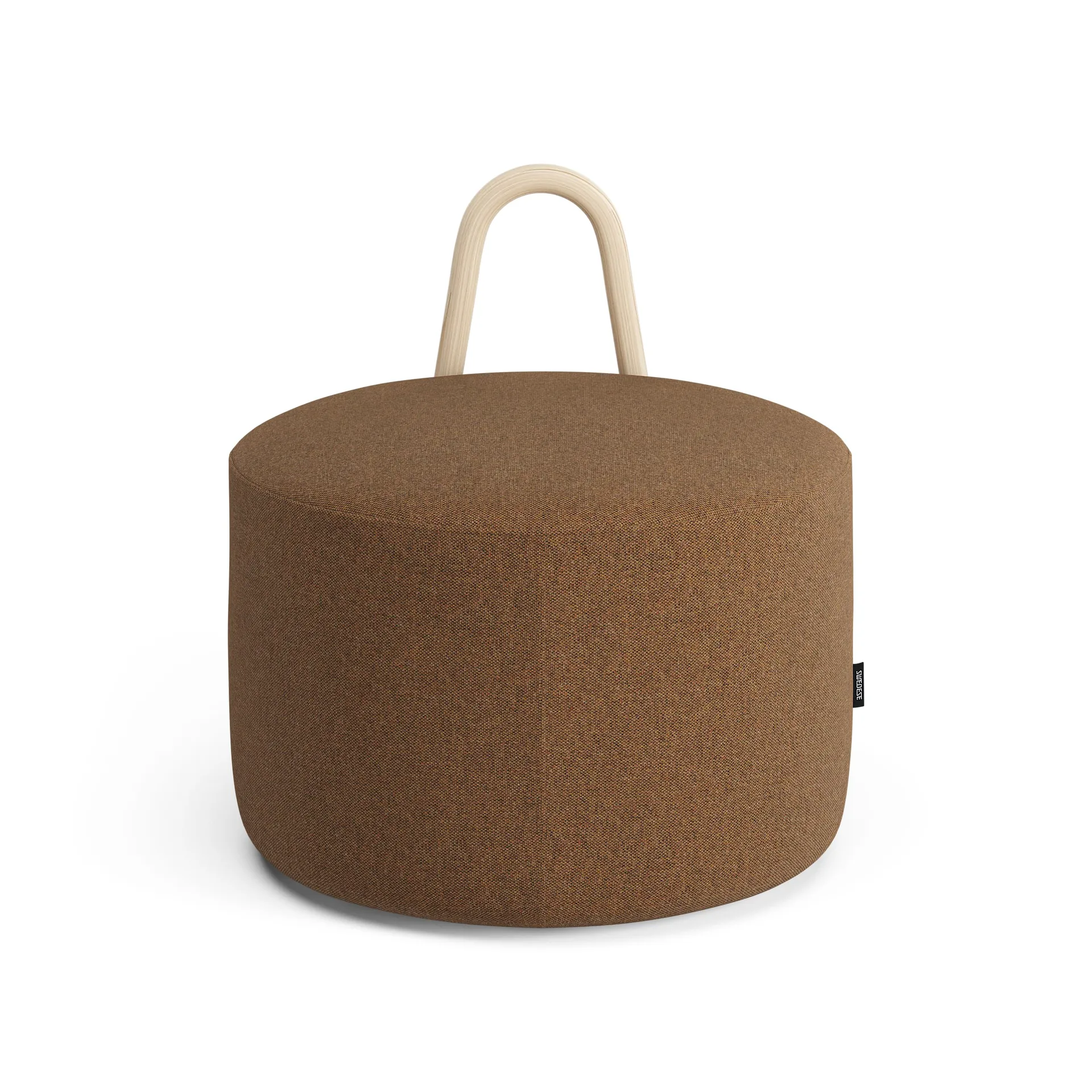 Pouf moyen avec roues Amstelle frêne peinture naturelle, Main Line flax 15 Swedese