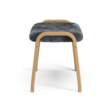 Repose-pieds Lamino chêne huilé/peau de mouton - Charcoal (gris foncé) - Swedese