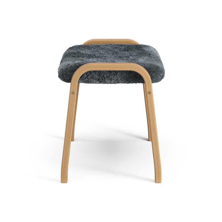 Repose-pieds Lamino chêne huilé/peau de mouton, Charcoal (gris foncé) Swedese