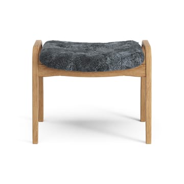 Repose-pieds Lamino chêne huilé/peau de mouton - Charcoal (gris foncé) - Swedese