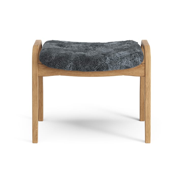 Repose-pieds Lamino chêne huilé/peau de mouton, Charcoal (gris foncé) Swedese